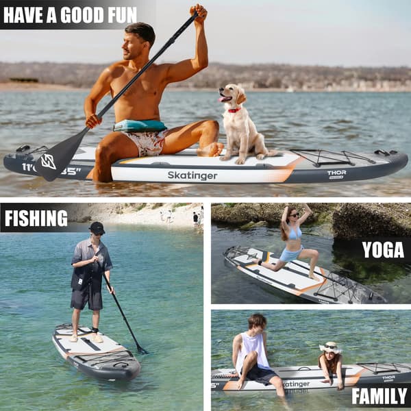 Skatinger Thor SUP-bräda grå 350x89x15 cm touring