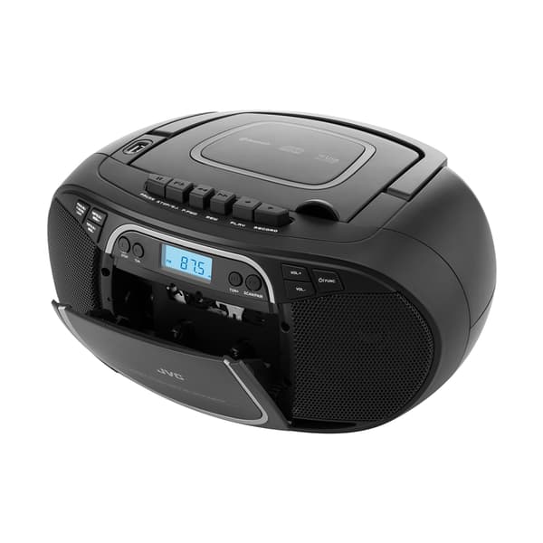 JVC Ghettoblaster RC-E451B Bluetooth 5.0 CD USB FM kassettebånd 2×1.6 W