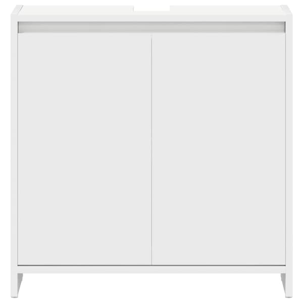 vidaXL badeværelsesskab hvid 60x33x61 cm spånplade