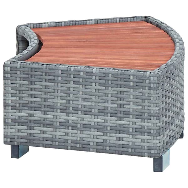 vidaXL Spa-trappa grå 92 x 45 x 25 cm polyrotting