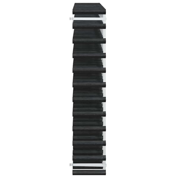 vidaXL Viinipulloteline 120 pullolle, musta, massiivimänty