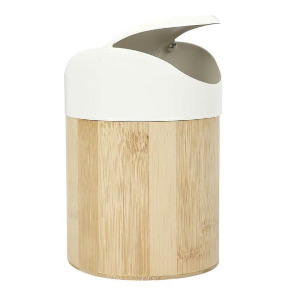 Noya Bambu Korg med Lock 1L Vit