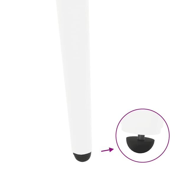 vidaXL Soffbordsben, 4 st, vita, 42-43 cm, stål