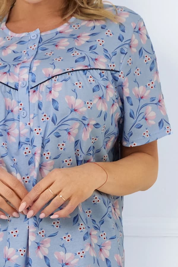 Dampyjamas med korta ärmar, 3/4-byxor Facelia M