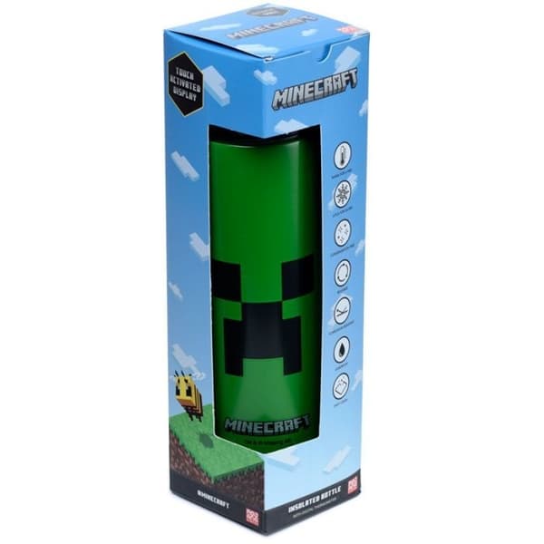 PKBOT183 Creeper Minec -termospullo lämpömittarilla