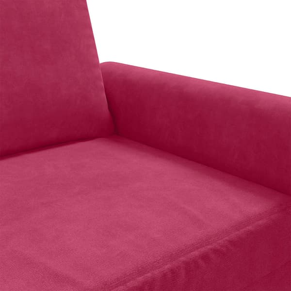 vidaXL 2-sitssoffa vinröd 140 cm klädd i sammet