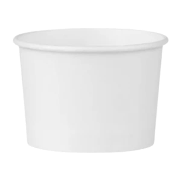 Isbæger 80ml hvidt papir 50 stk. SUP