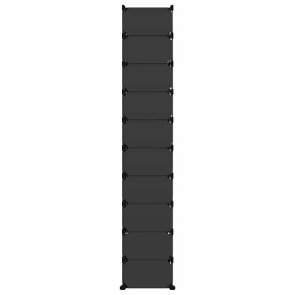 vidaXL skohylde sort 44x32x174 cm PP
