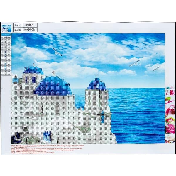 Diamantmosaik 5D - Grækenland 30x40 80890