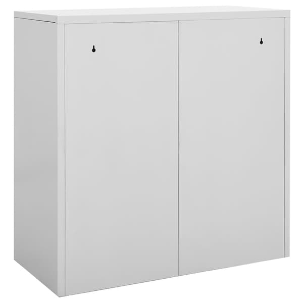 vidaXL Låsbart skåp ljusgrått 90x45x92,5 cm stål