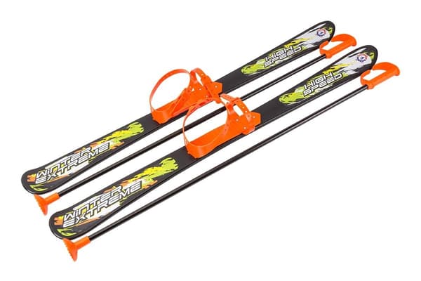 90 cm skidor med stav