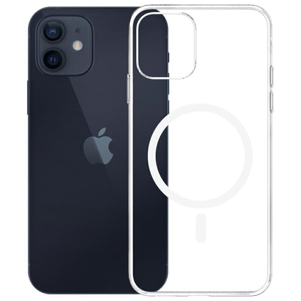 3MK Clear MagCase för iPhone 12/12 Pro, transparent och vit