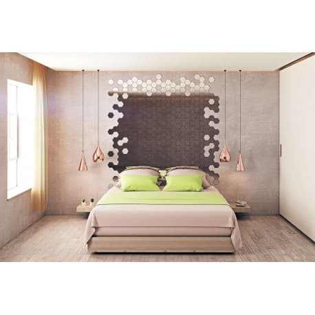 Dekorativ akrylspegel Hex - silver