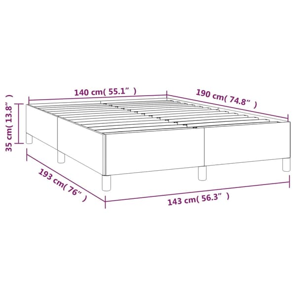 vidaXL sengestel sort 140x190 cm kunstlæder