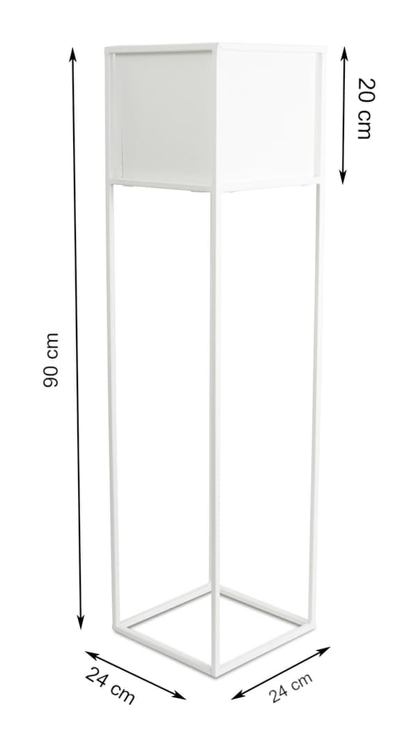 Modern vit blomställning 90 cm