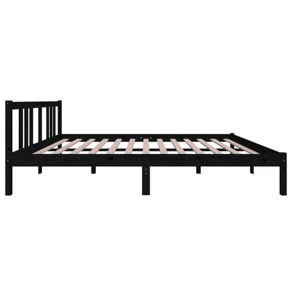 vidaXL sengestel sort massivt træ 150x200 cm