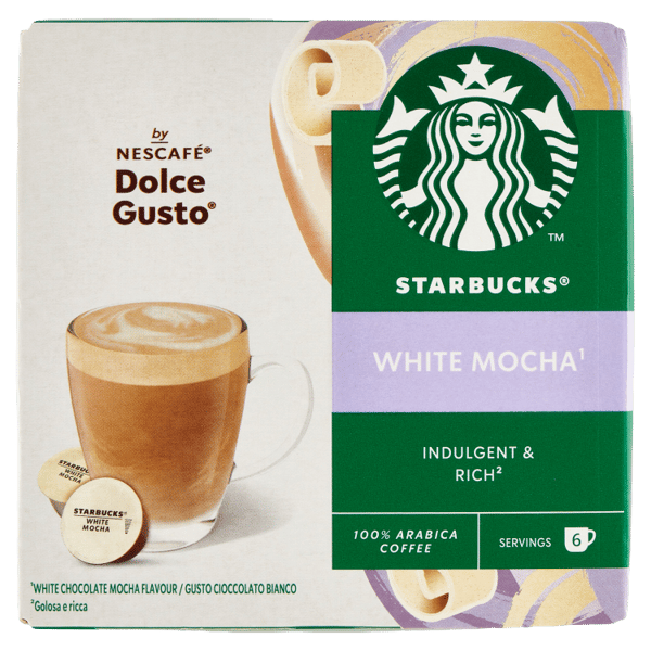 Dolce Gusto Vit Mocha Kaffekapslar 123g - Starbucks