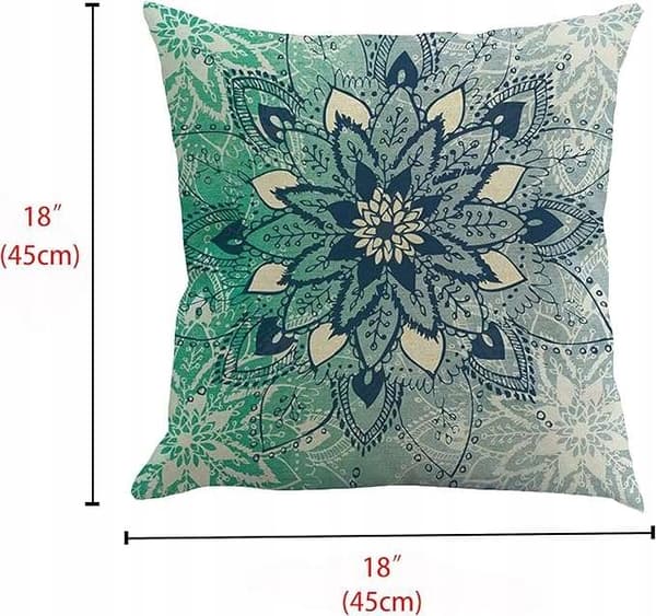 Dekorative pudebetræk 45×45 cm 4 stk. Mandala-mønstre
