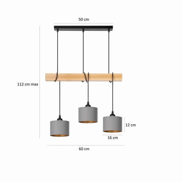 Tornado-lampa AM3PB grå-gyllene bok