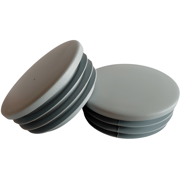 Indvendig hætte til rørprofil, Ø 40, 100 stk., grå
