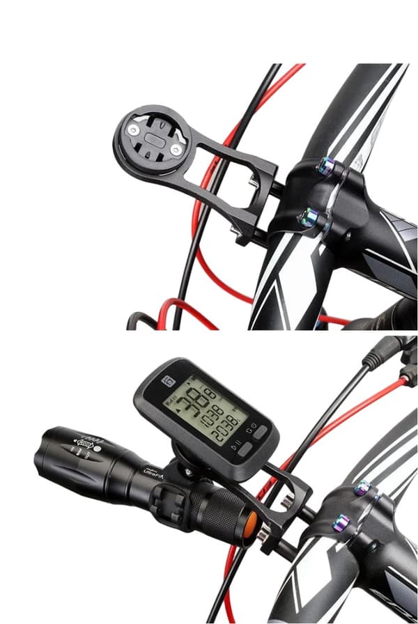 Let og stærk aluminiumsholder til cykelcomputer, kamera, lampe osv.