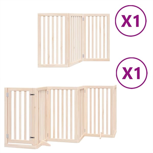 vidaXL foldbar hundegitter med dør 9 paneler 450 cm