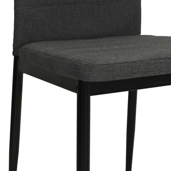 vidaXL Matstolar, set om 2, mörkgrå, tygklädsel