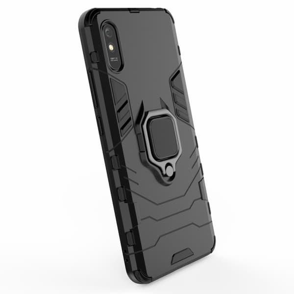 Fodral för Xiaomi Redmi 9A, Stödring, svart