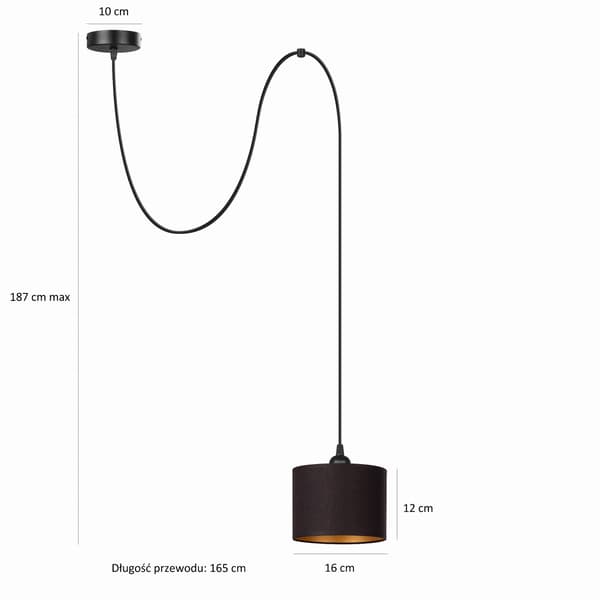 Tornado PAM1 lampa svart-guld