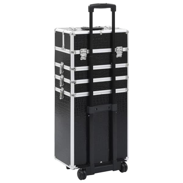 vidaXL makeup-vogn, aluminium, krokodillelæder
