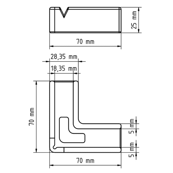 Tømrerskaft L-25 til 18 mm brædder