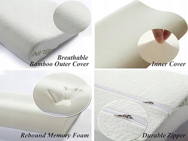 Ortopædisk nakkestøttepude i memory foam