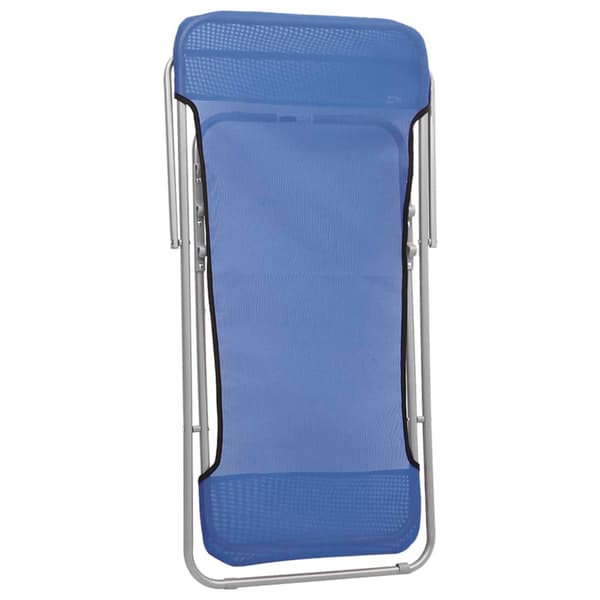 vidaXL foldbare strandstole, sæt med 2, blå, textilene og stål