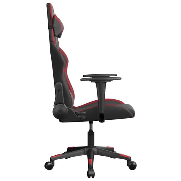vidaXL gamingstol, sort og bordeaux, kunstlæder