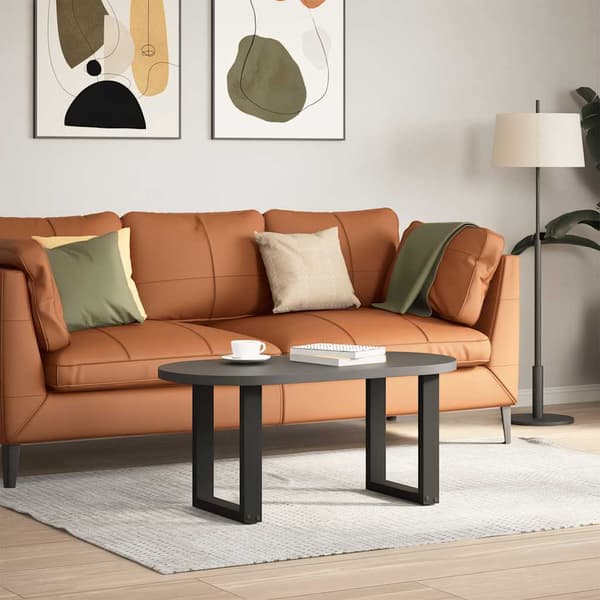 vidaXL sofabordsben, 2 stk., sort, 28x(42-43) cm, stål