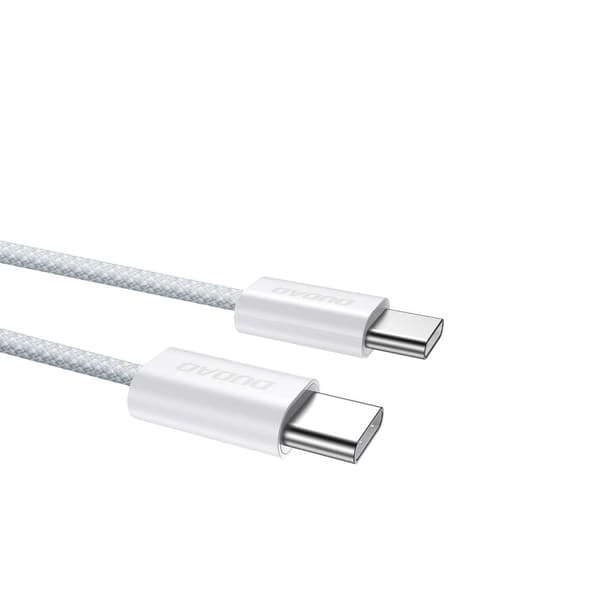 Slitstark UCB-C PD 60W flätad kolfiberkabel 1m ljusblå
