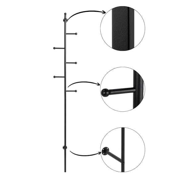 Väggmonterad klädställning 171,2 cm