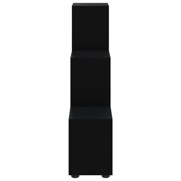 vidaXL trinhylde sort 107 cm træbaseret materiale