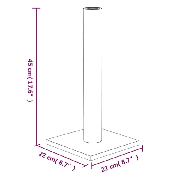 vidaXL kradsetræ til katte lysegrå 22x22x45 cm
