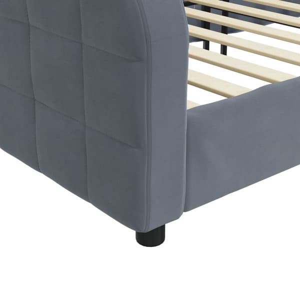vidaXL sovesofa mørkegrå 80x200 cm fløjl