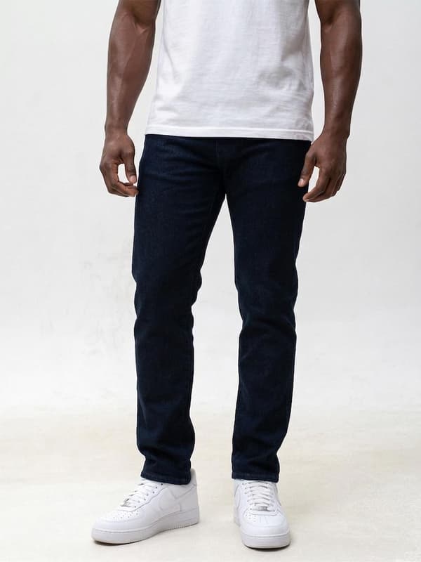 Marinblå MyStars raka jeans för män, 40/32