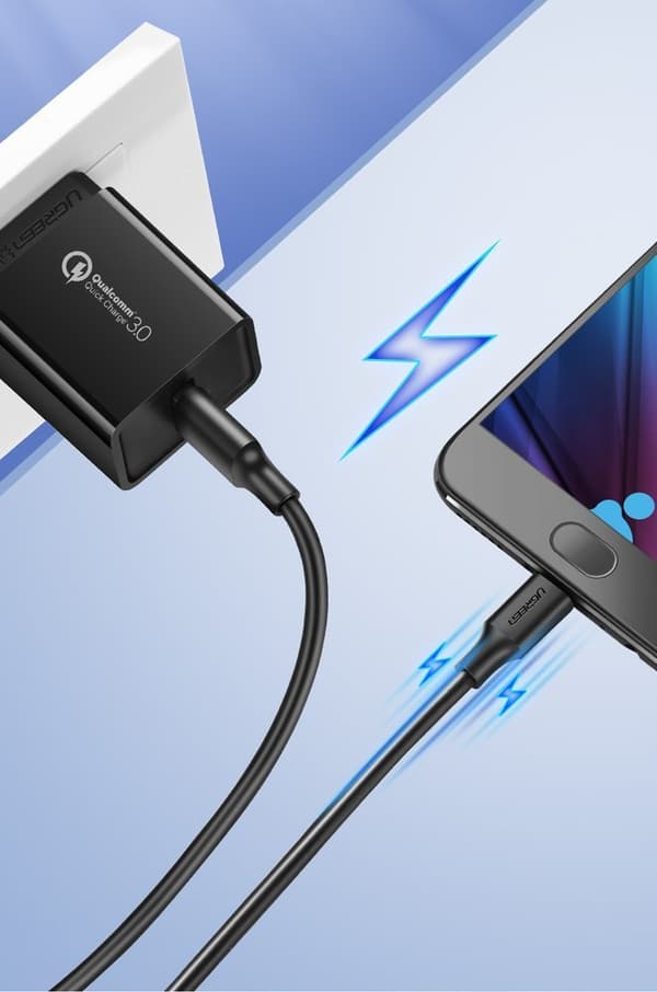 USB-kaapeli - micro USB 2A 2m musta