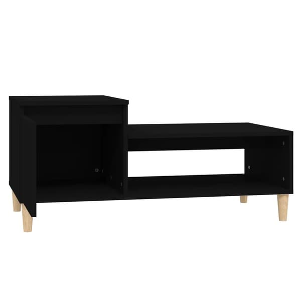 vidaXL sofabord, sort 100x50x45 cm, træbaseret materiale