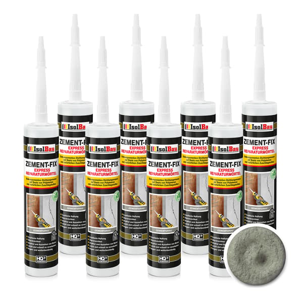 IsolBau Zement-Fix Cement Grå Reparations- og Forseglingsmørtel 8 x 300 ml