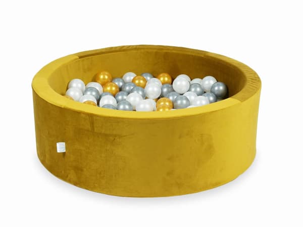 Torr bollhav 200 bitar 90x30 Sammet guld: guld, silver, pärla