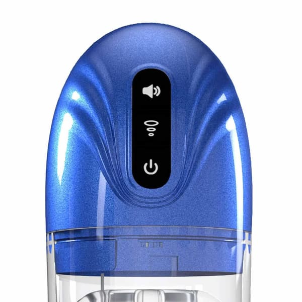 SonicPull - Sug- och vibrationsmasturbatorpump - Multimediaförstärkt - Metallisk blå