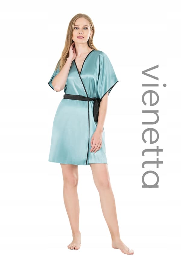 Vienetta dammorgonrock i satin S 36 38