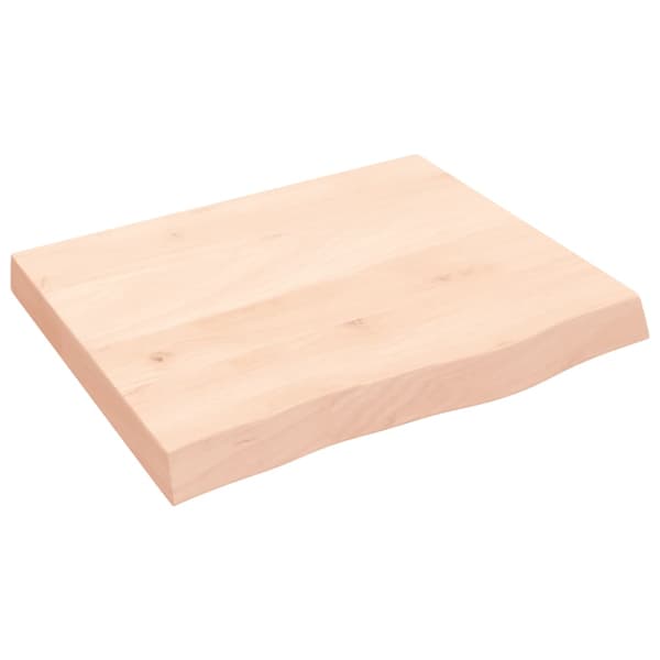vidaXL bordplade 60x50x(2-6) cm, ubehandlet massivt egetræ