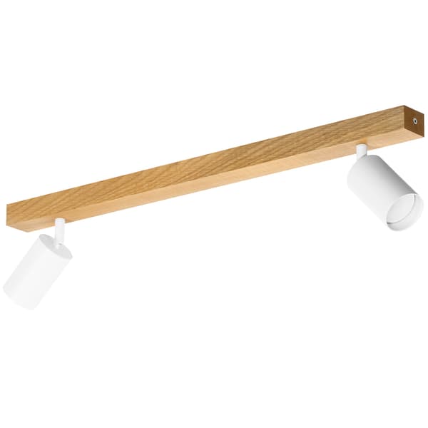 Moderne hvid lampe - 2 x GU10 - L=60 cm