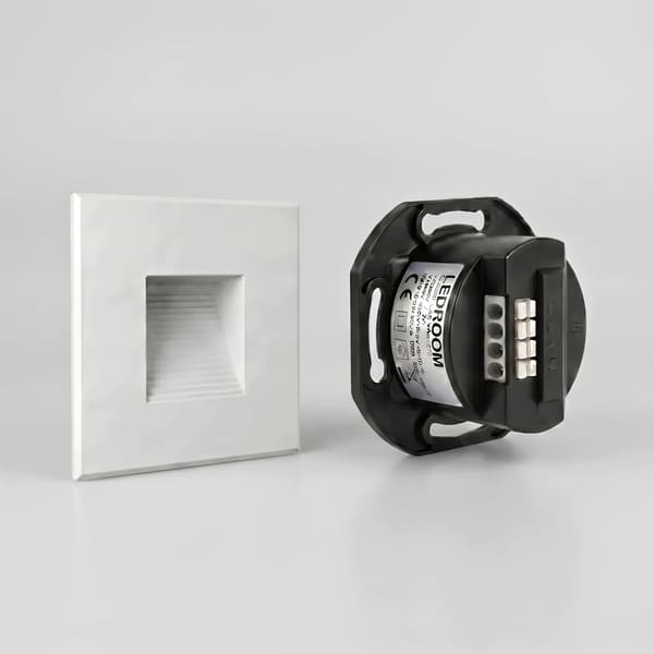 Vit LED-trappbelysning 230V aluminium | 4500k-Neutral | LEDROOM